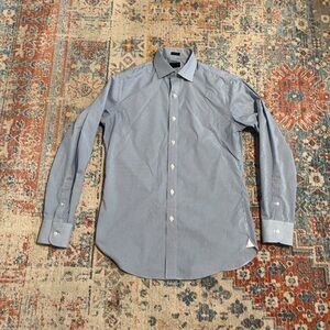 Jcrew Ludlow blue and white striped fine cotton dress shirt